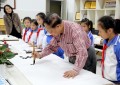 增强学生文化  深圳市福田区举办书画名家进校园活动